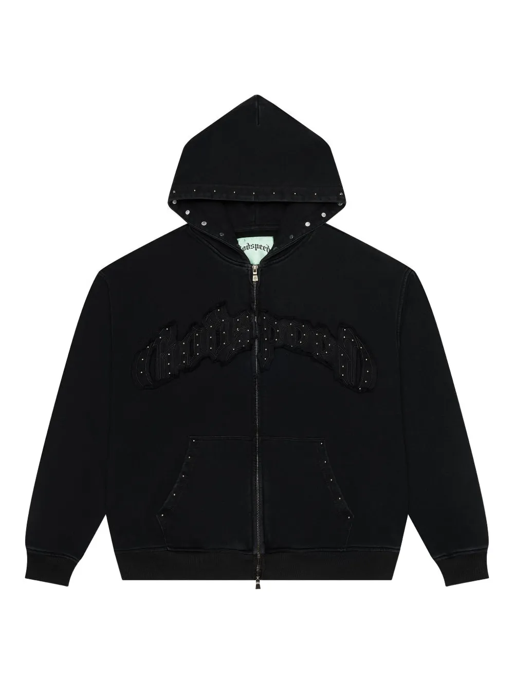 GODSPEED Symmetric Studded  hoodie | Black | Image 1