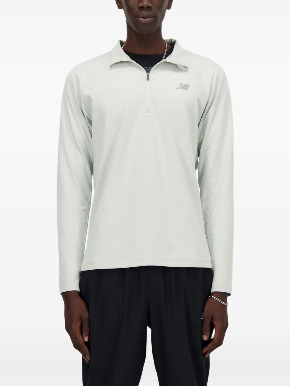 New Balance Felpa con zip parziale - Toni neutri