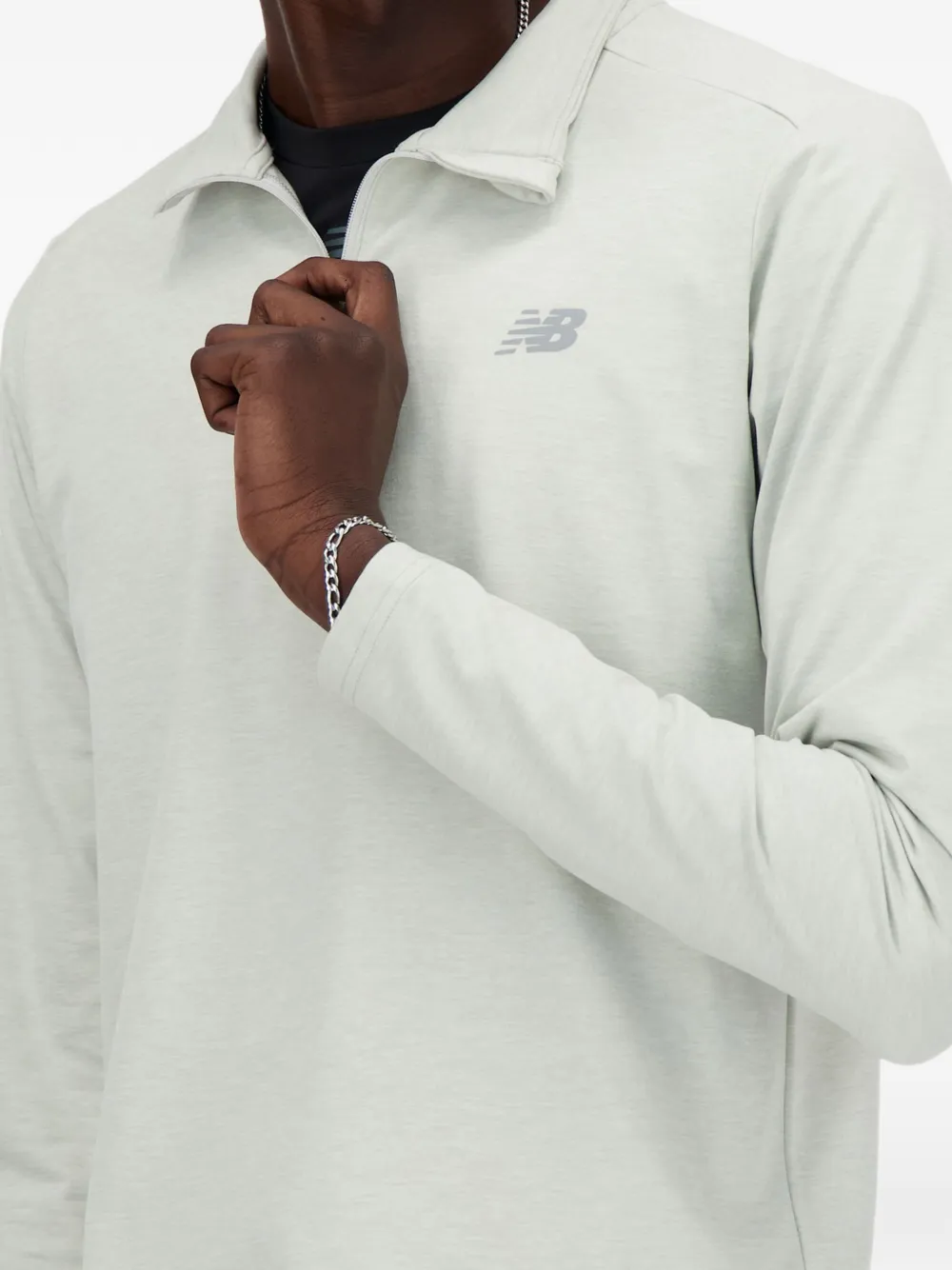 New Balance Sweater met korte rits Beige