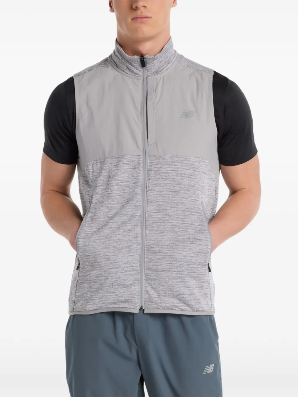New Balance Gilet con zip - Grigio