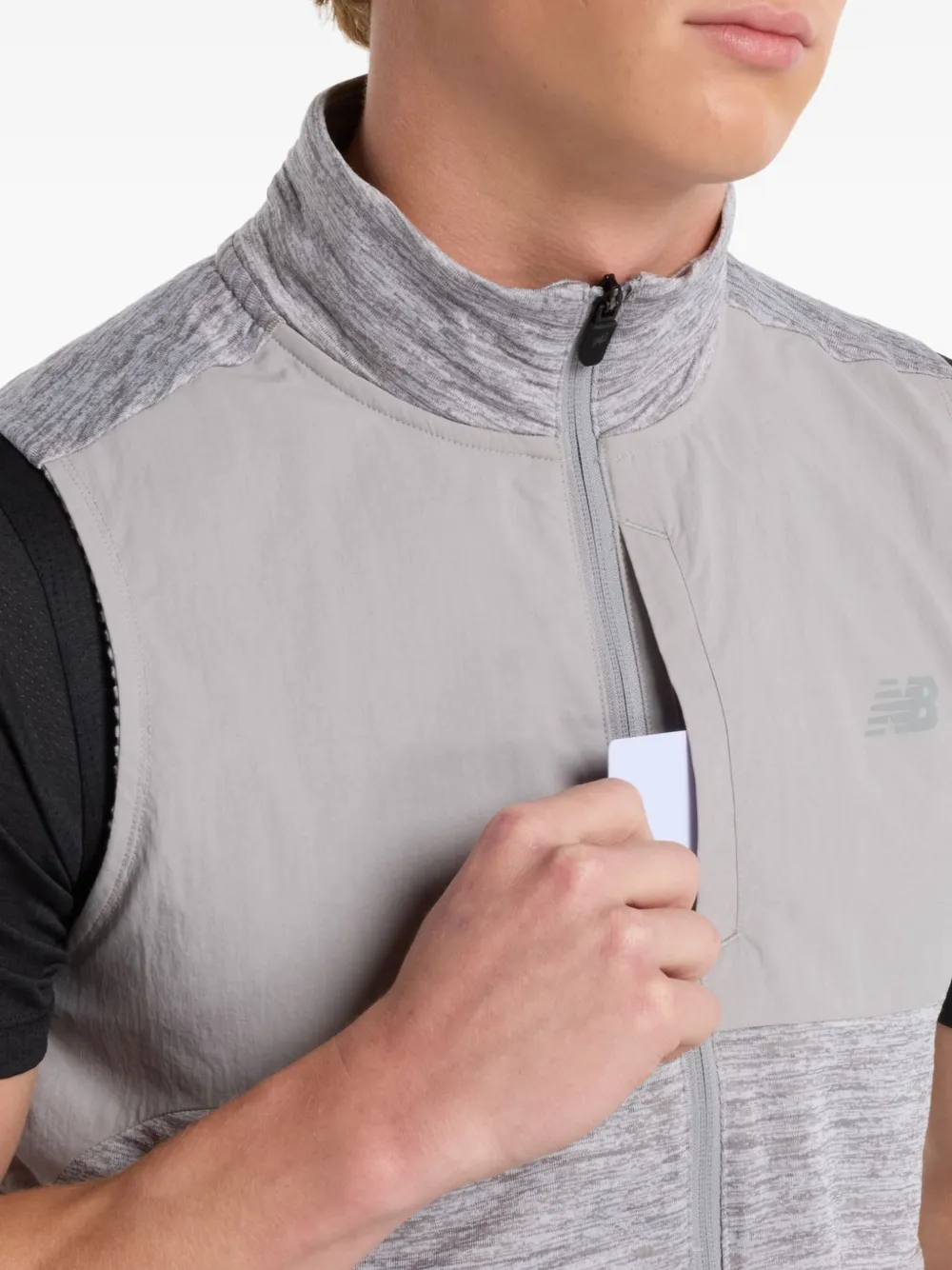 New Balance Gilet met rits Grijs