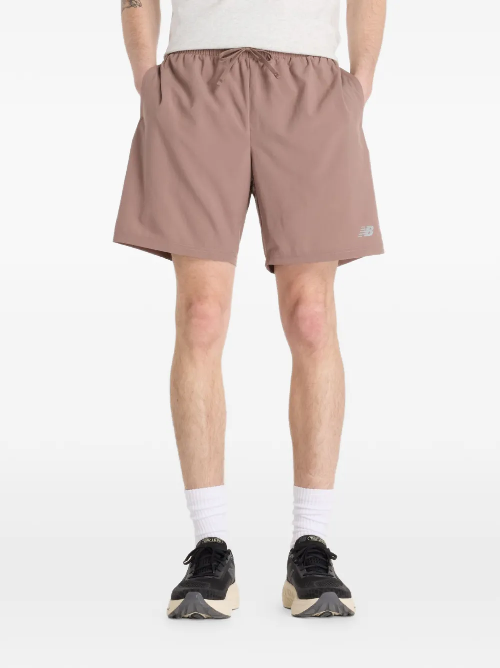 New Balance Costume da bagno con logo - Marrone