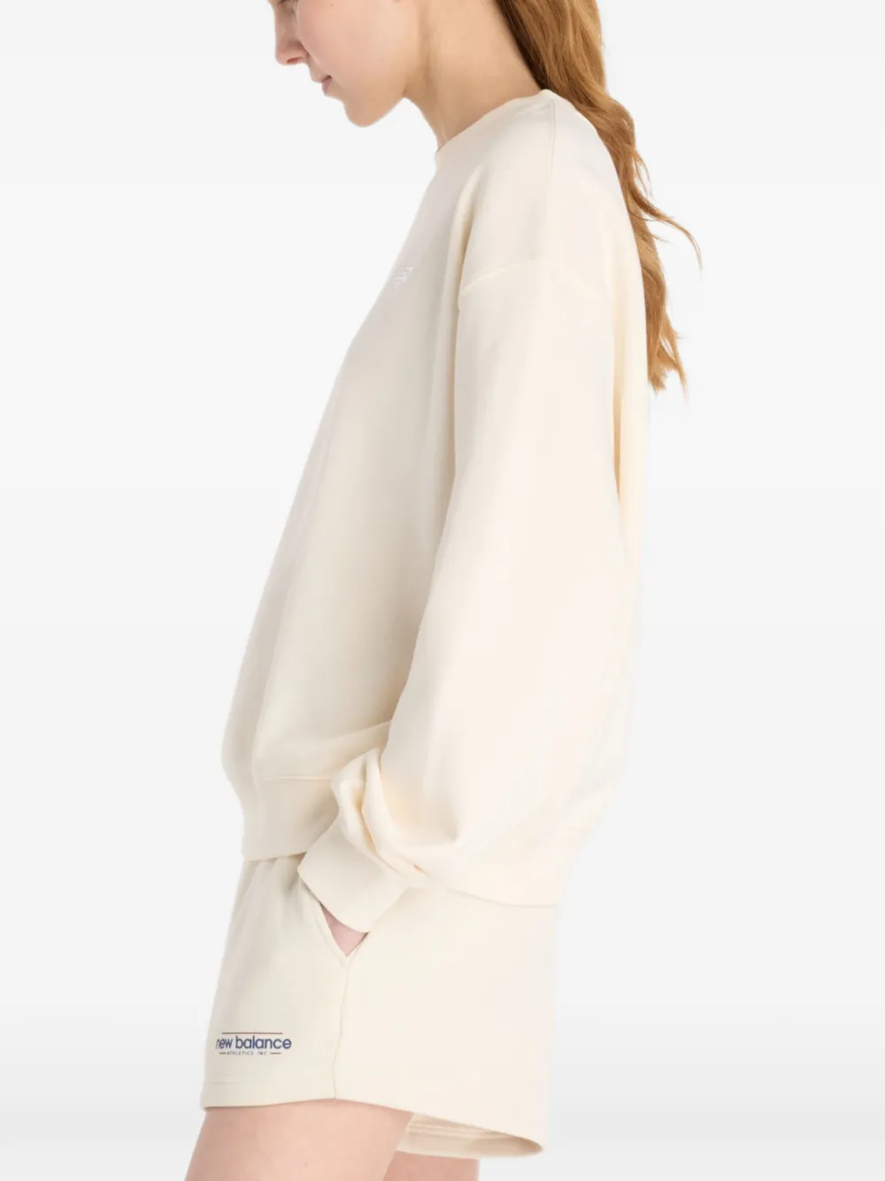  New Balance Logo-embroidered Sweatshirt - Neutrals 