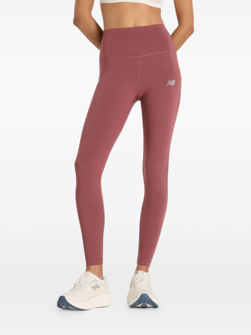 New Balance Leggings mit Logo-Print - Rot