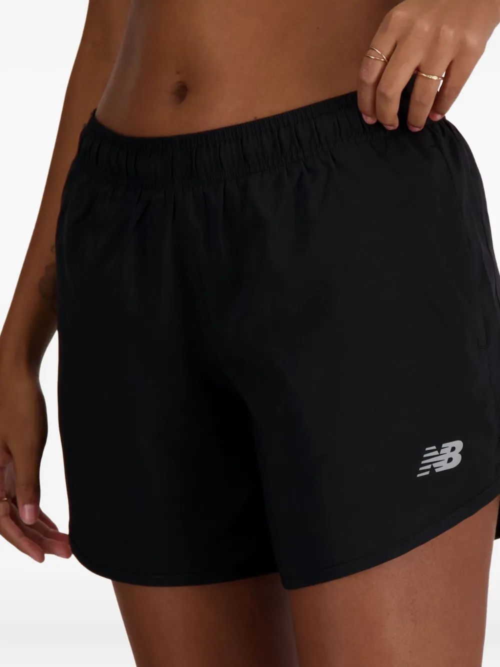 New Balance Shorts met logoprint Zwart