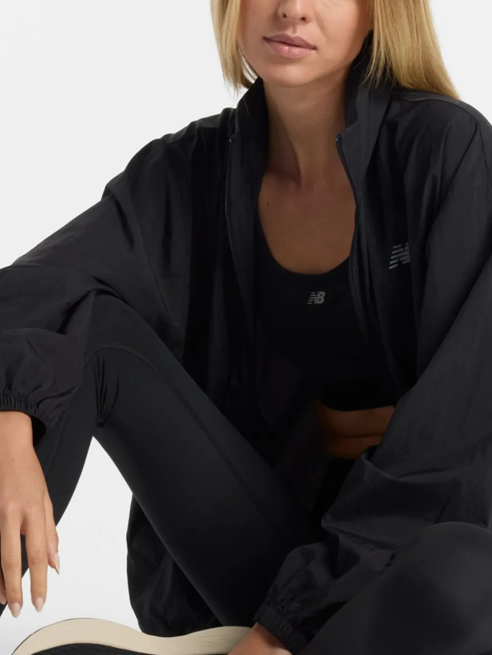 New Balance Legging met logodetail Zwart