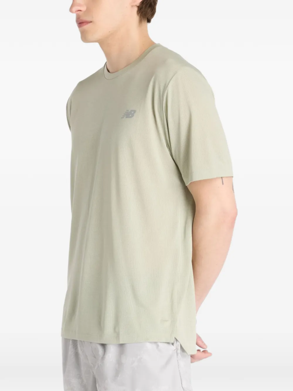 New Balance T-shirt met logoprint Groen