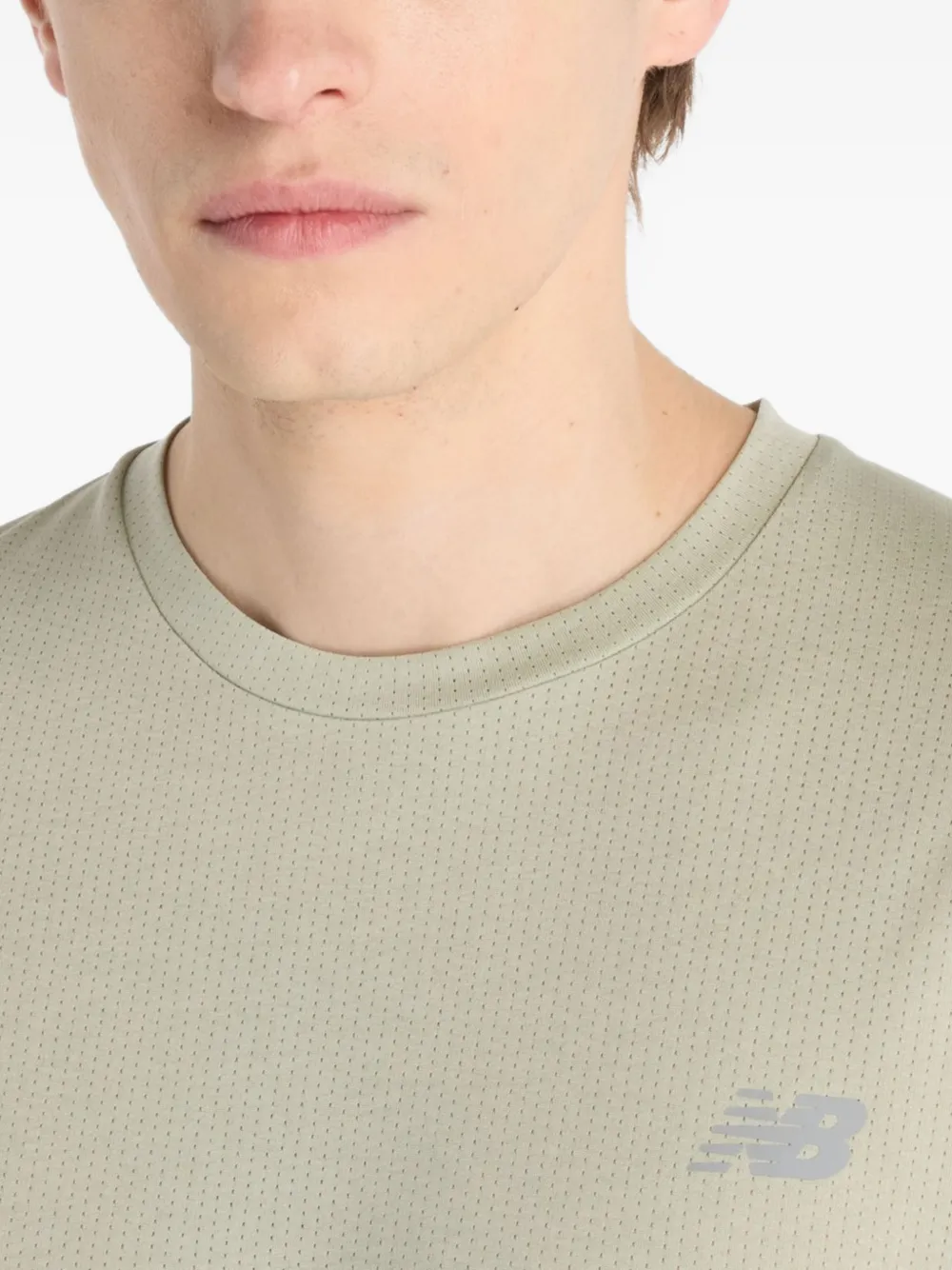 New Balance T-shirt met logoprint Groen