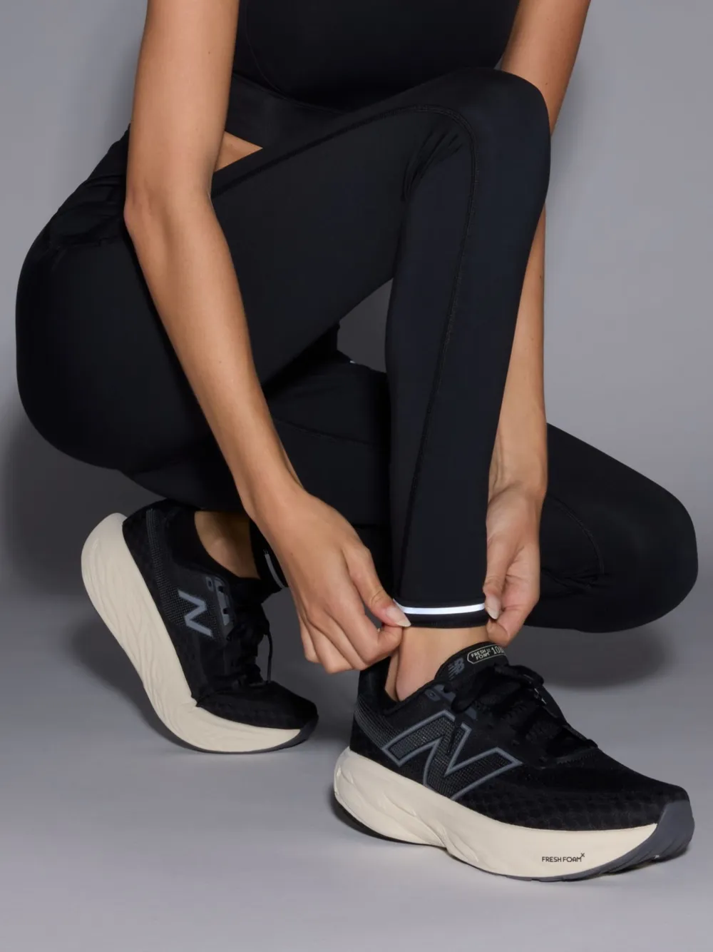 New Balance Legging met logoprint Zwart