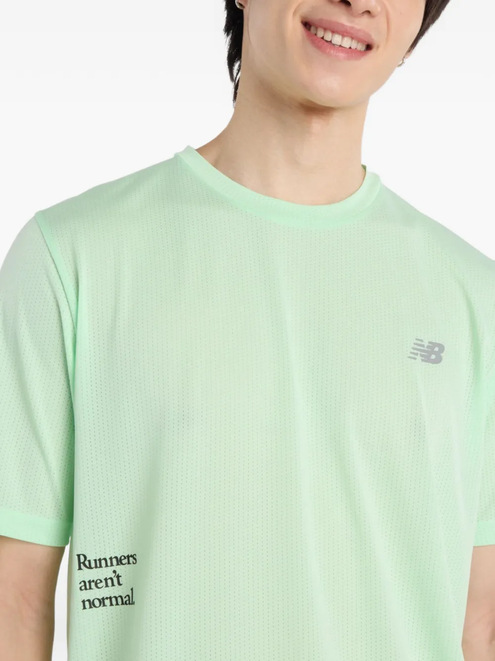 New Balance T-shirt met grafisch detail Groen
