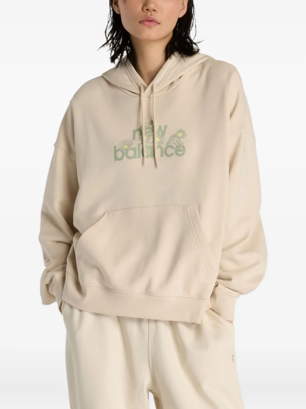 New Balance Flower hoodie - Toni neutri