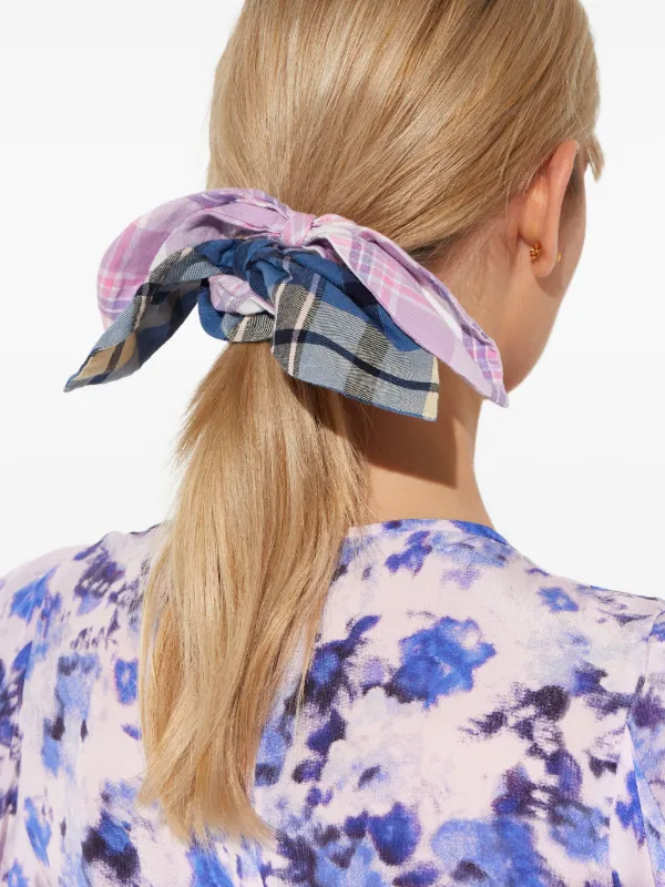 LOT 2 Loveshackfancy ? Ireland Hillside Plaid Scrunchie Set Purple Pink + Blue LoveShackFancy | Accessories | Goody X Loveshackfancy Satin  main image 3