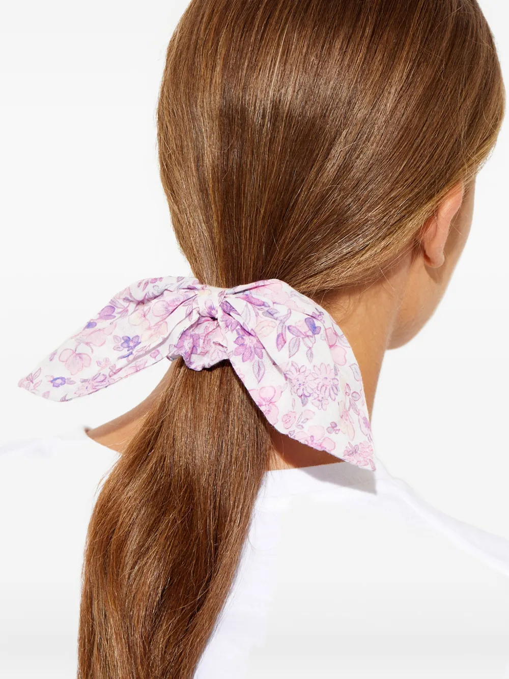 LoveShackFancy Kids Scrunchie met bloemenprint (set van drie) Beige
