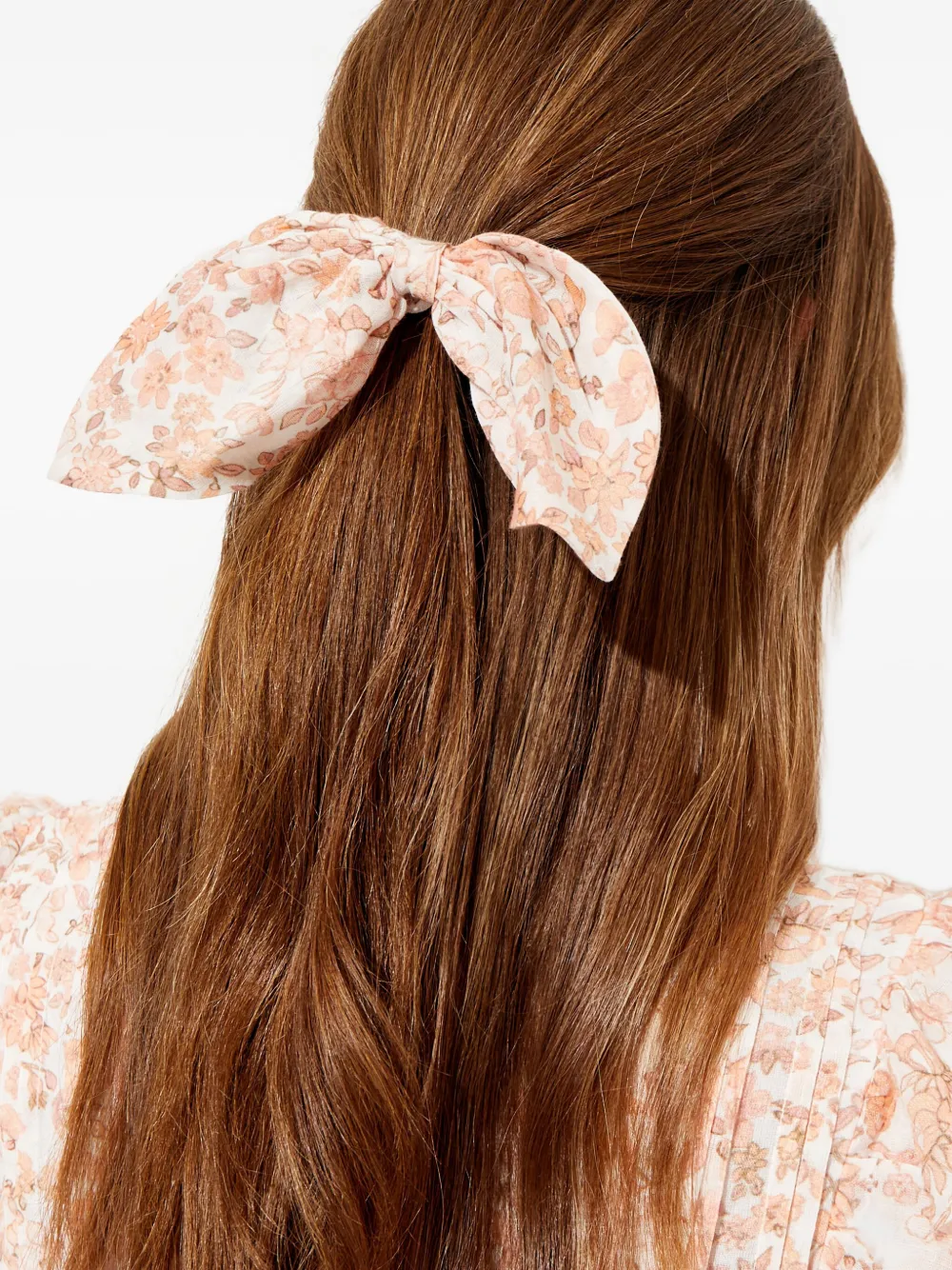 LoveShackFancy Kids Scrunchie met bloemenprint (set van drie) Beige