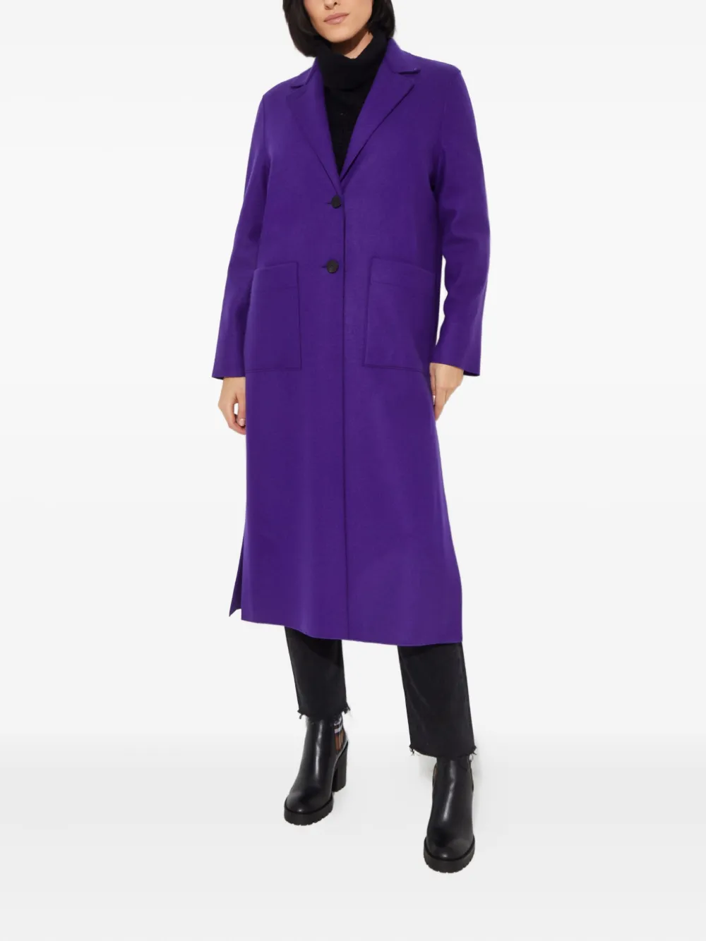 Harris Wharf London Jas met enkele rij knopen Paars