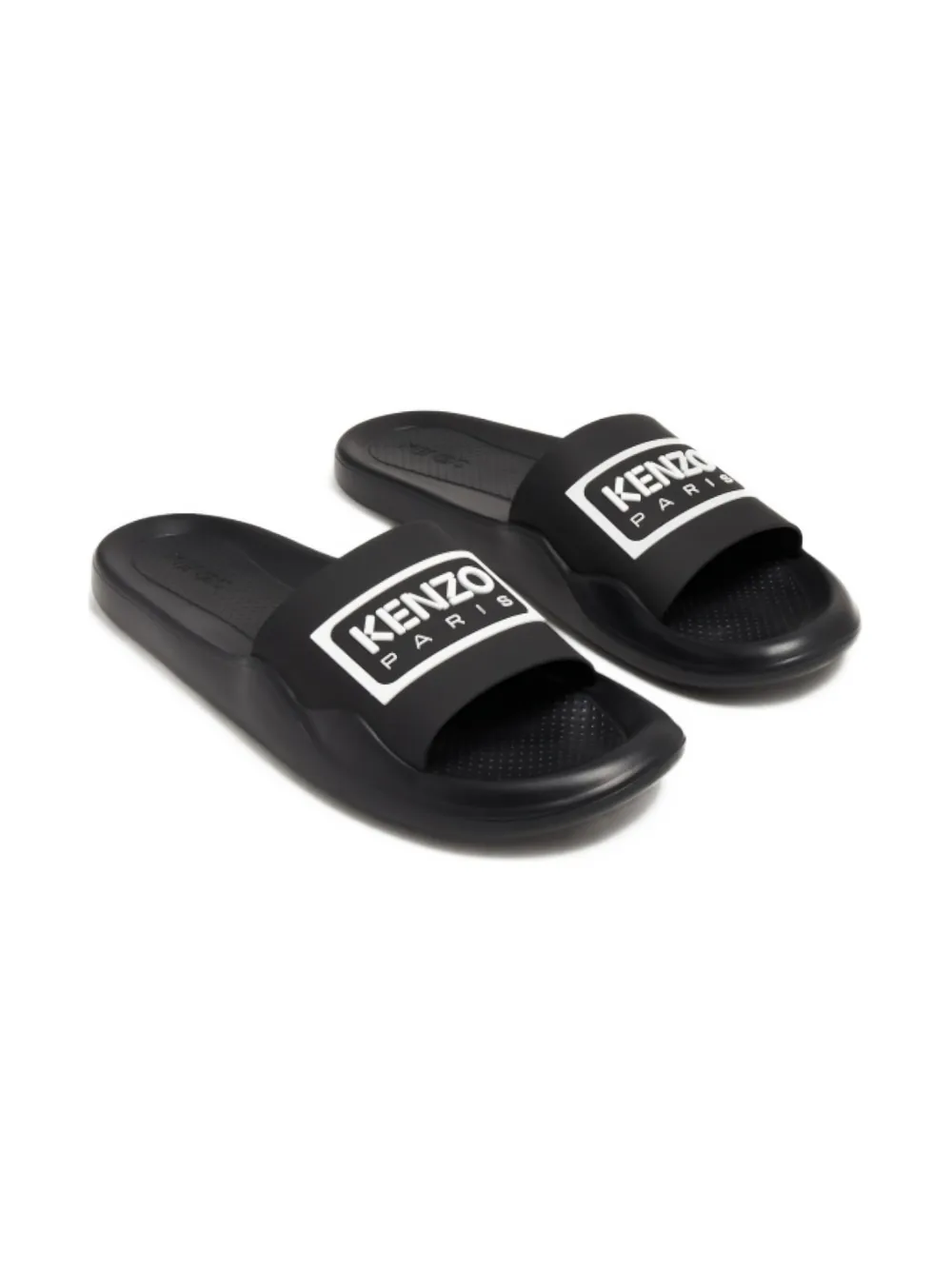 Kenzo Kids logo-embellished slides - Zwart
