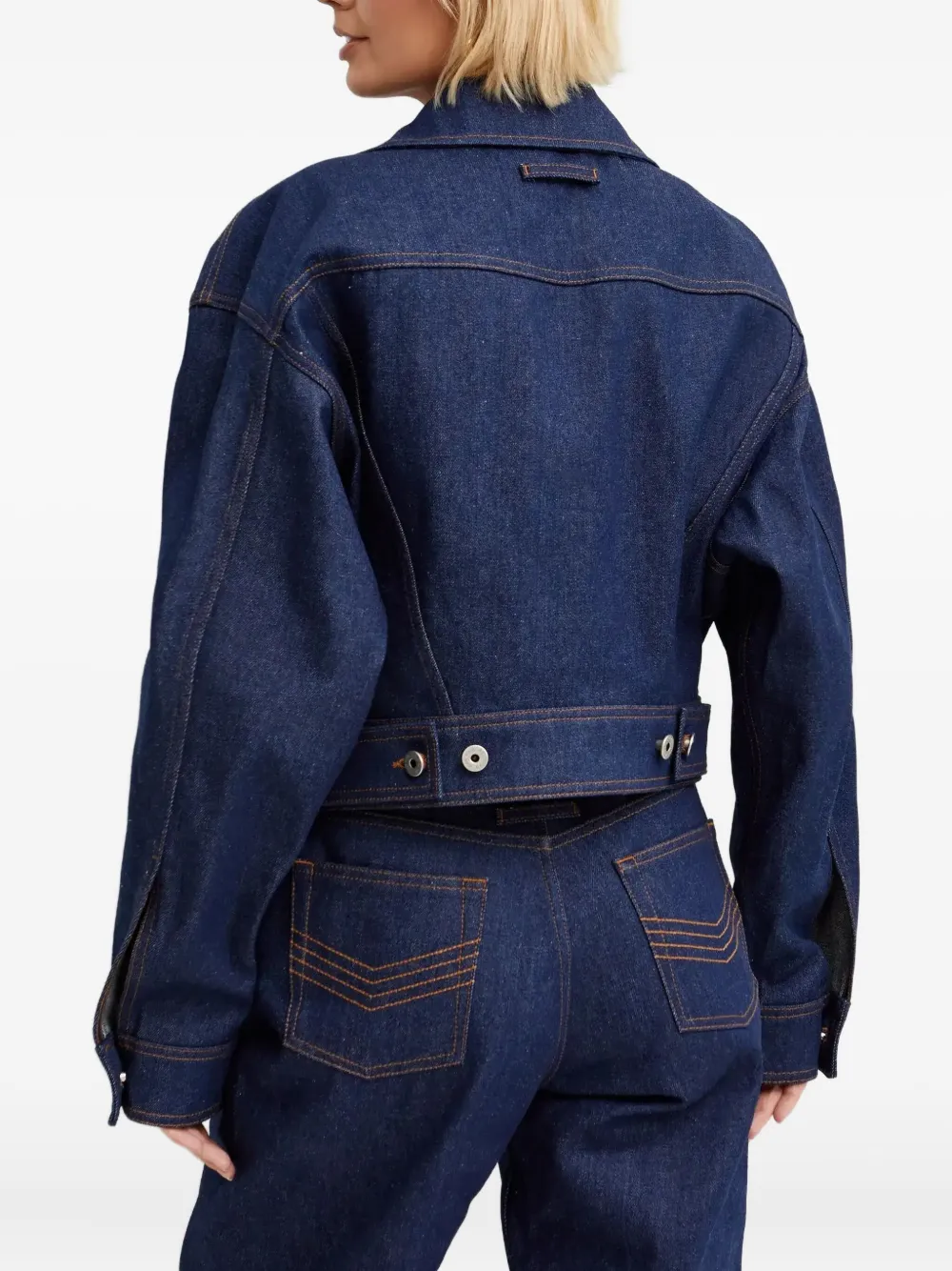 Jean Paul Gaultier Lacing-detail Denim Jacket In Blue
