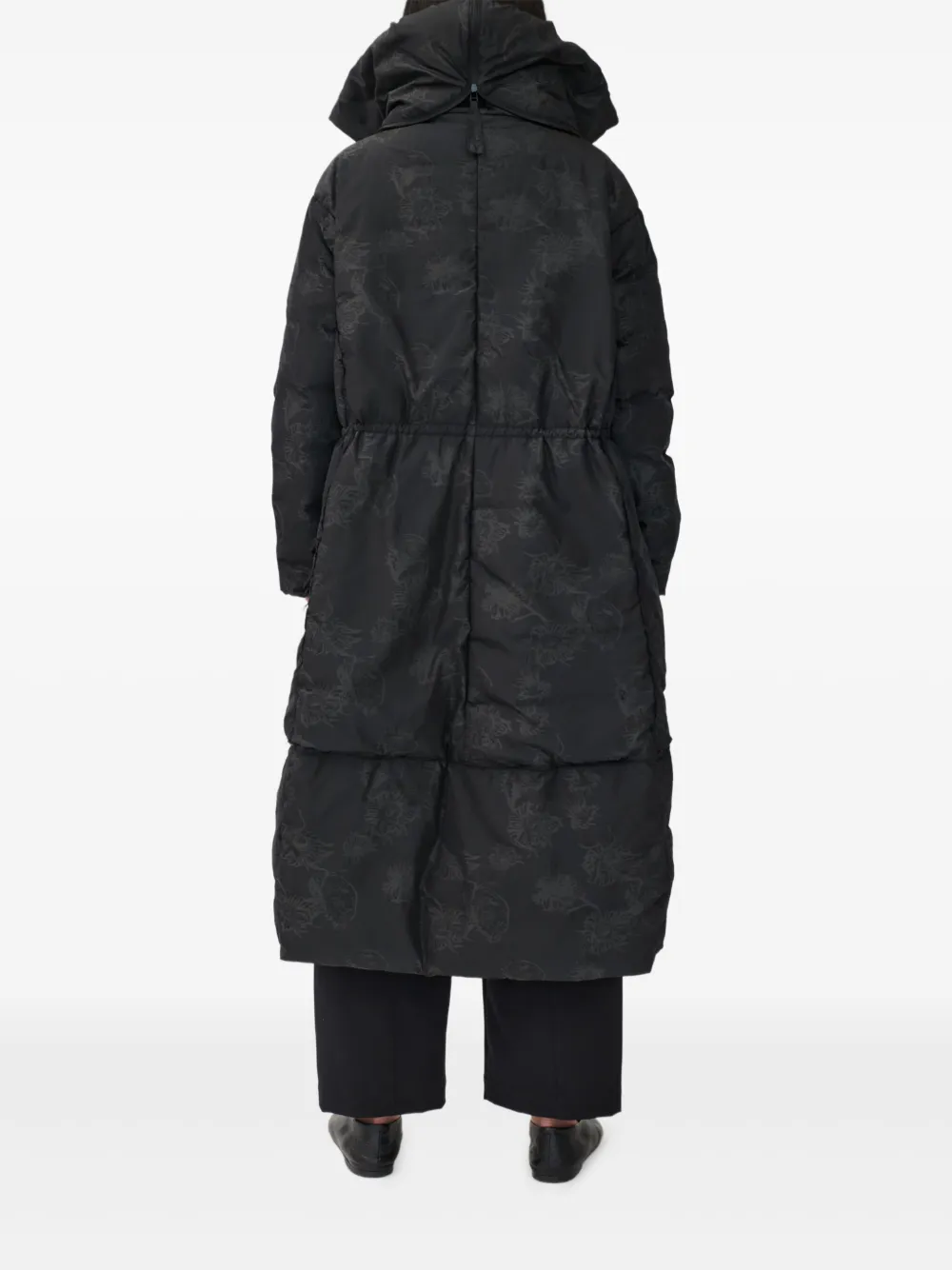 Annette Görtz Amba Hooded Floral Coat In Black
