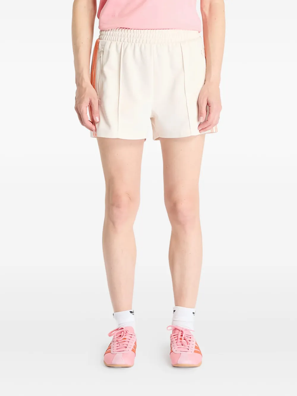 Adidas Originals Summer Glow Stripe Shorts In White