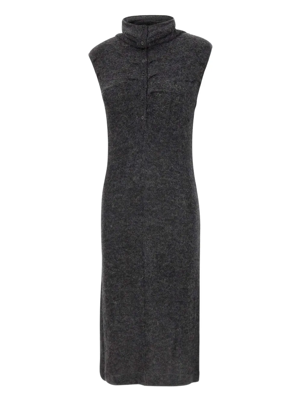 A. ROEGE HOVE Marie high-neck buttoned dress - Grigio