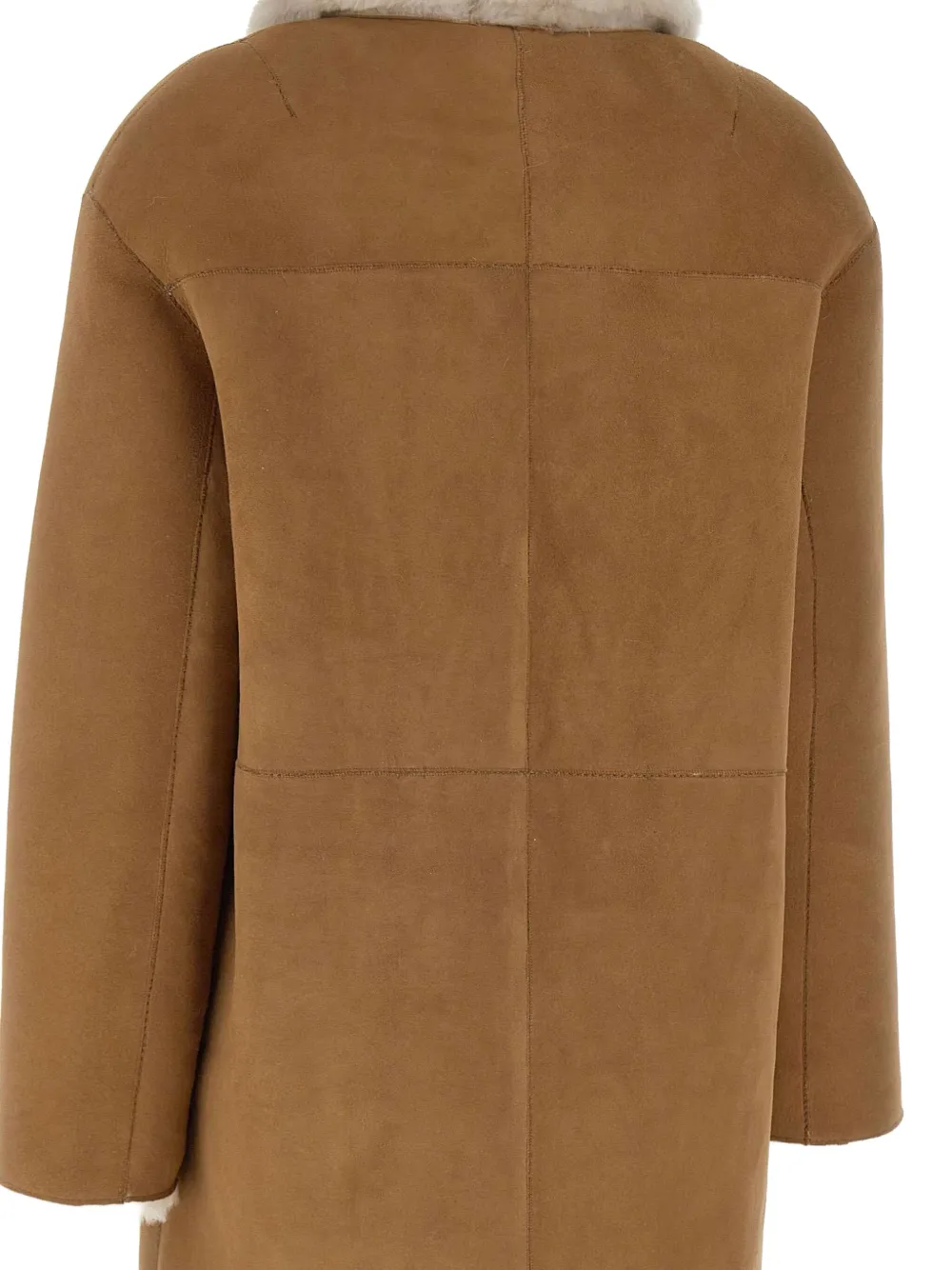 HiSO Gyro shearling-lapels coat - Bruin