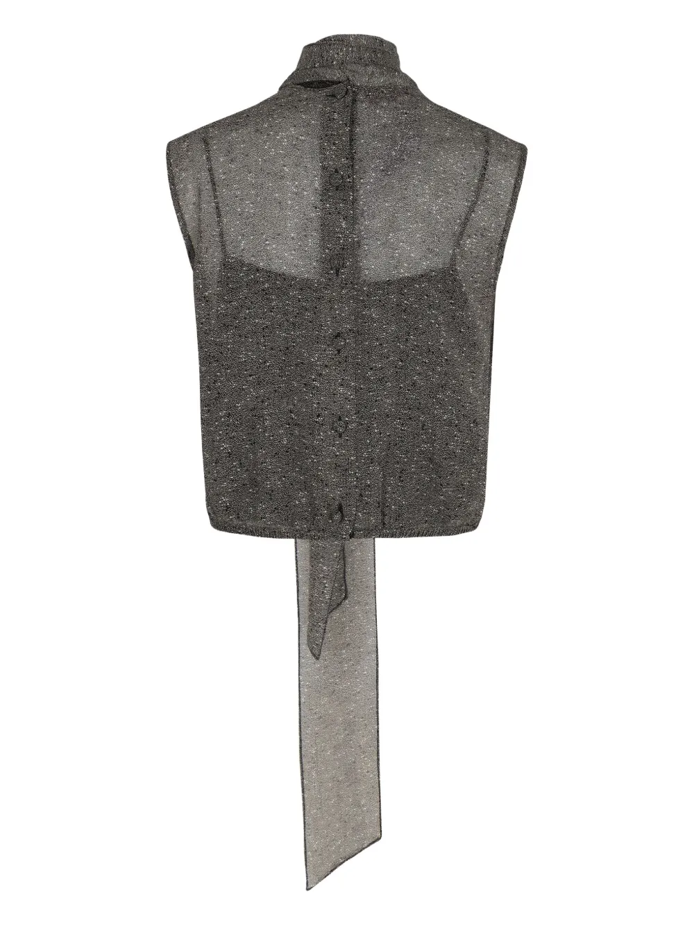 Gucci bow buttoned top - Grijs