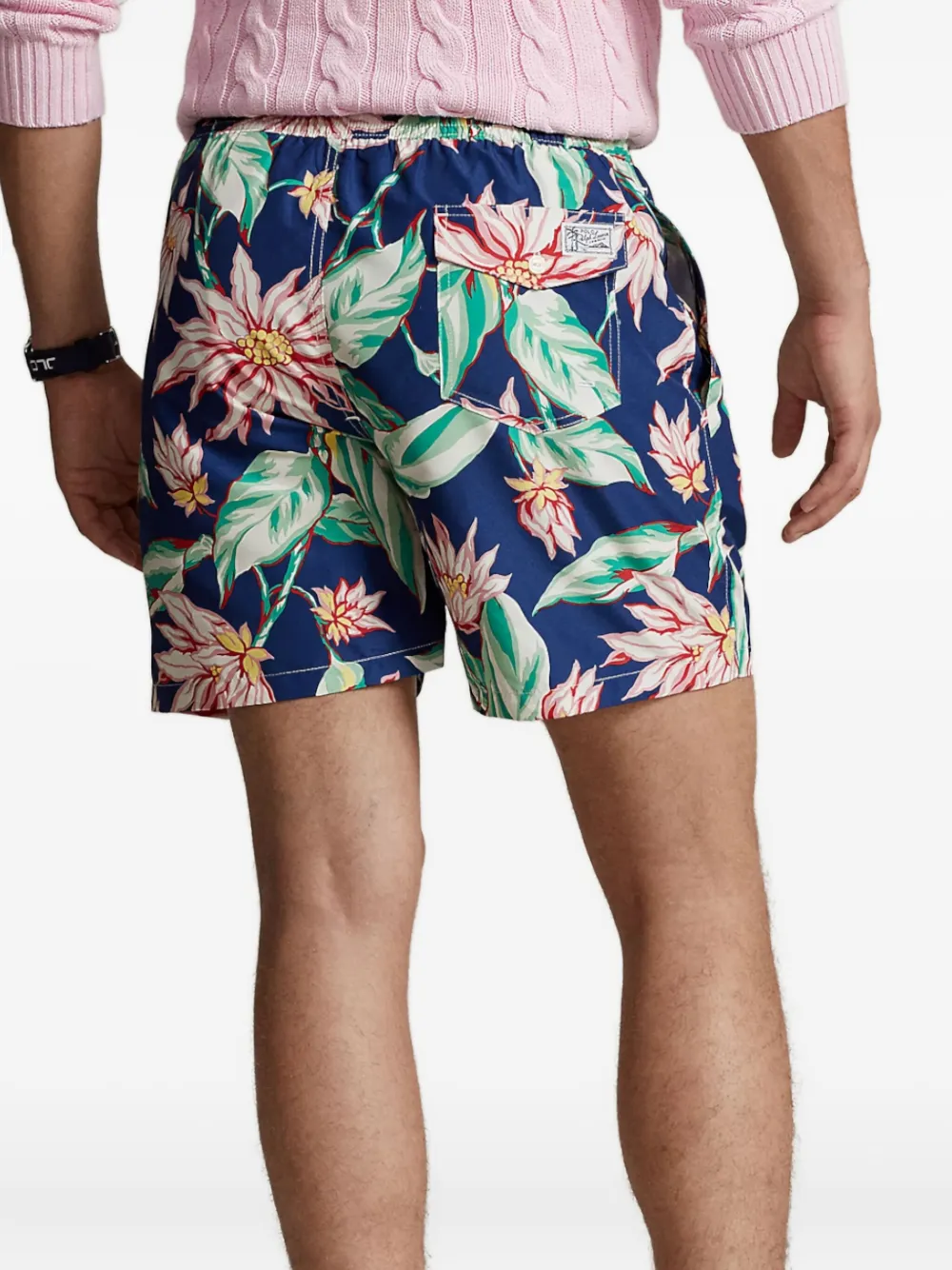 Ralph Lauren Collection Zwembroek met bloemenprint Blauw