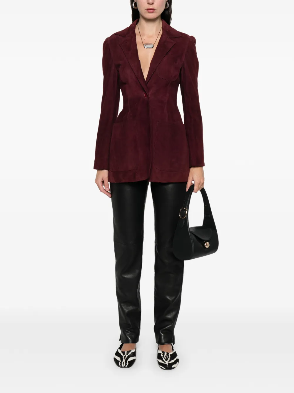 Romeo Gigli Pre-Owned 1990s leren broek - Zwart