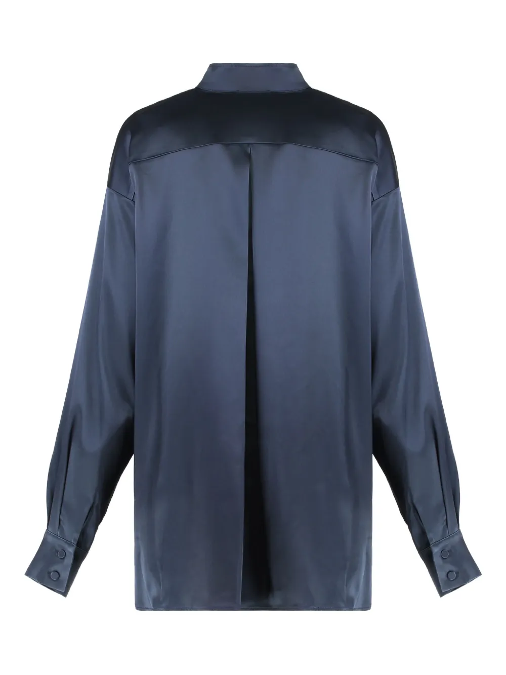 Les Filles d'Eva pleated satin shirt - Blauw