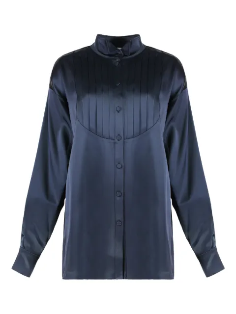 Les Filles d'Eva pleated satin shirt