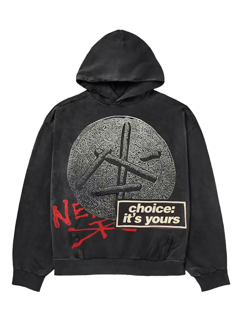 Travis Scott graphic-print hoodie | Black | Image 1