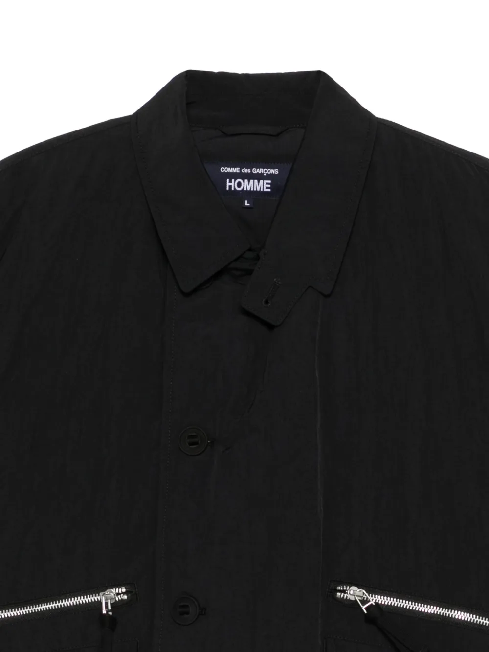 Comme des Garçons Homme Donsjack met ritszak Zwart