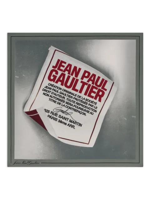 Jean Paul Gaultier Label JPG printed silk scarf