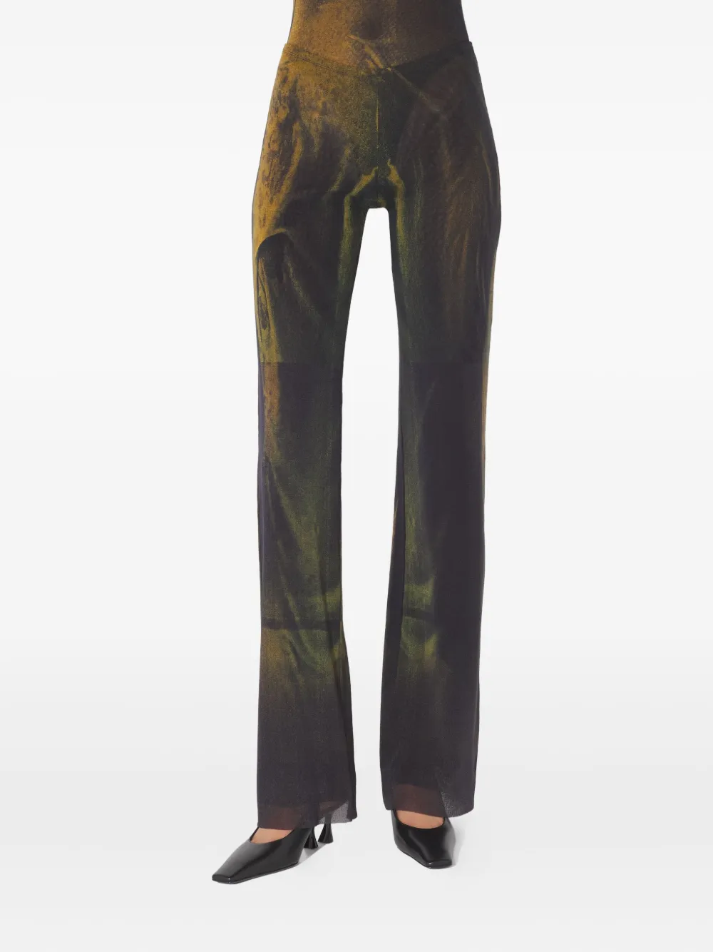 Jean Paul Gaultier Water broek met grafische print Groen