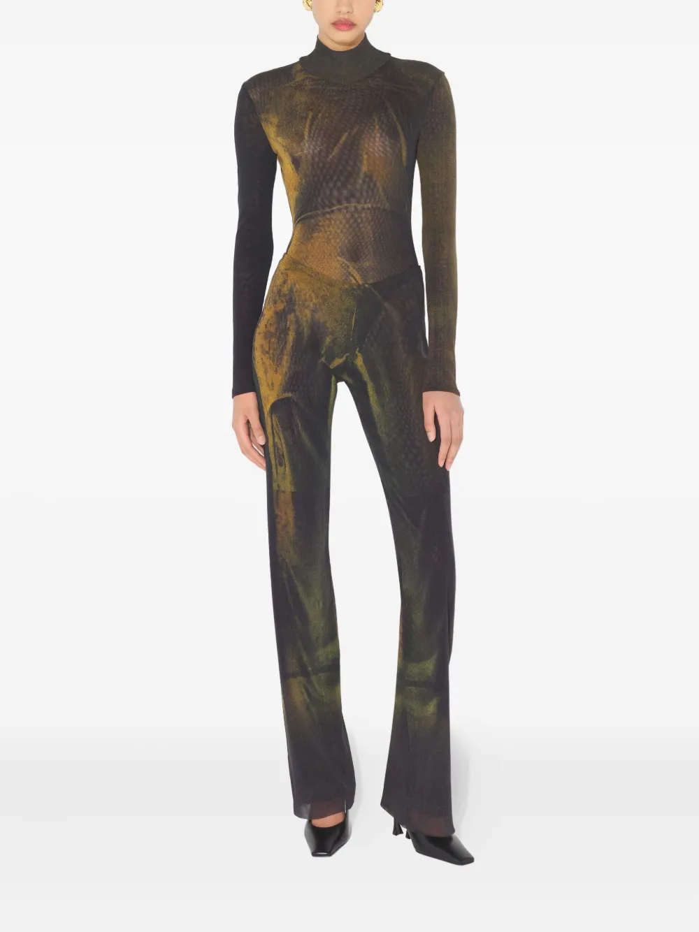 Jean Paul Gaultier Water broek met grafische print Groen