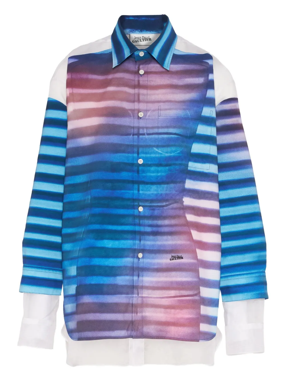 Jean Paul Gaultier Camicia Petit-Grand Air con stampa - Blu