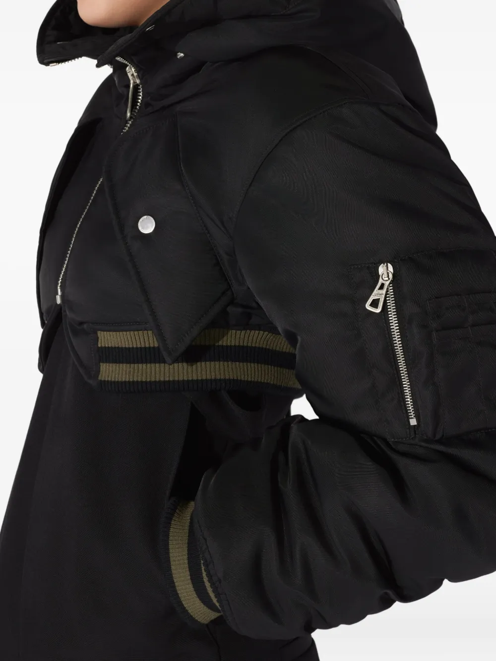 Jean Paul Gaultier Zip-fastening Cropped Jacket In Black