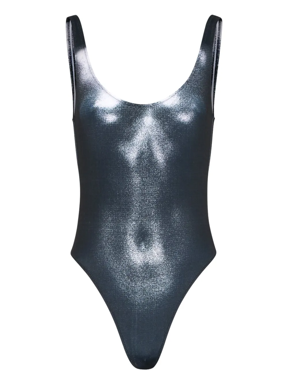 Jean Paul Gaultier Costume da bagno con scollo ampio - Nero