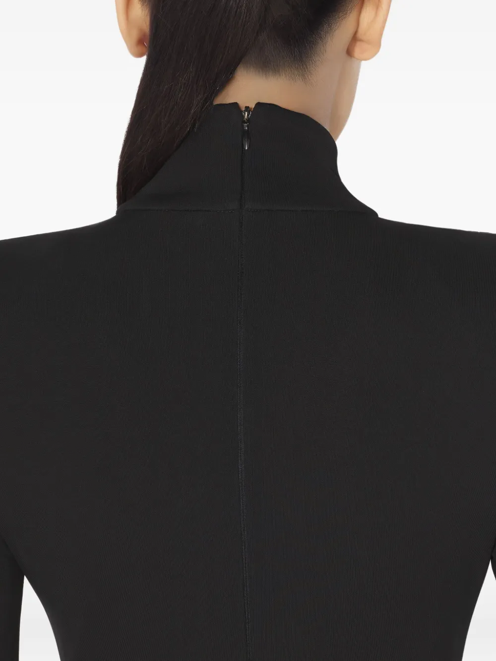 Jean Paul Gaultier Jurk met uitgesneden rug en lange mouwen Zwart