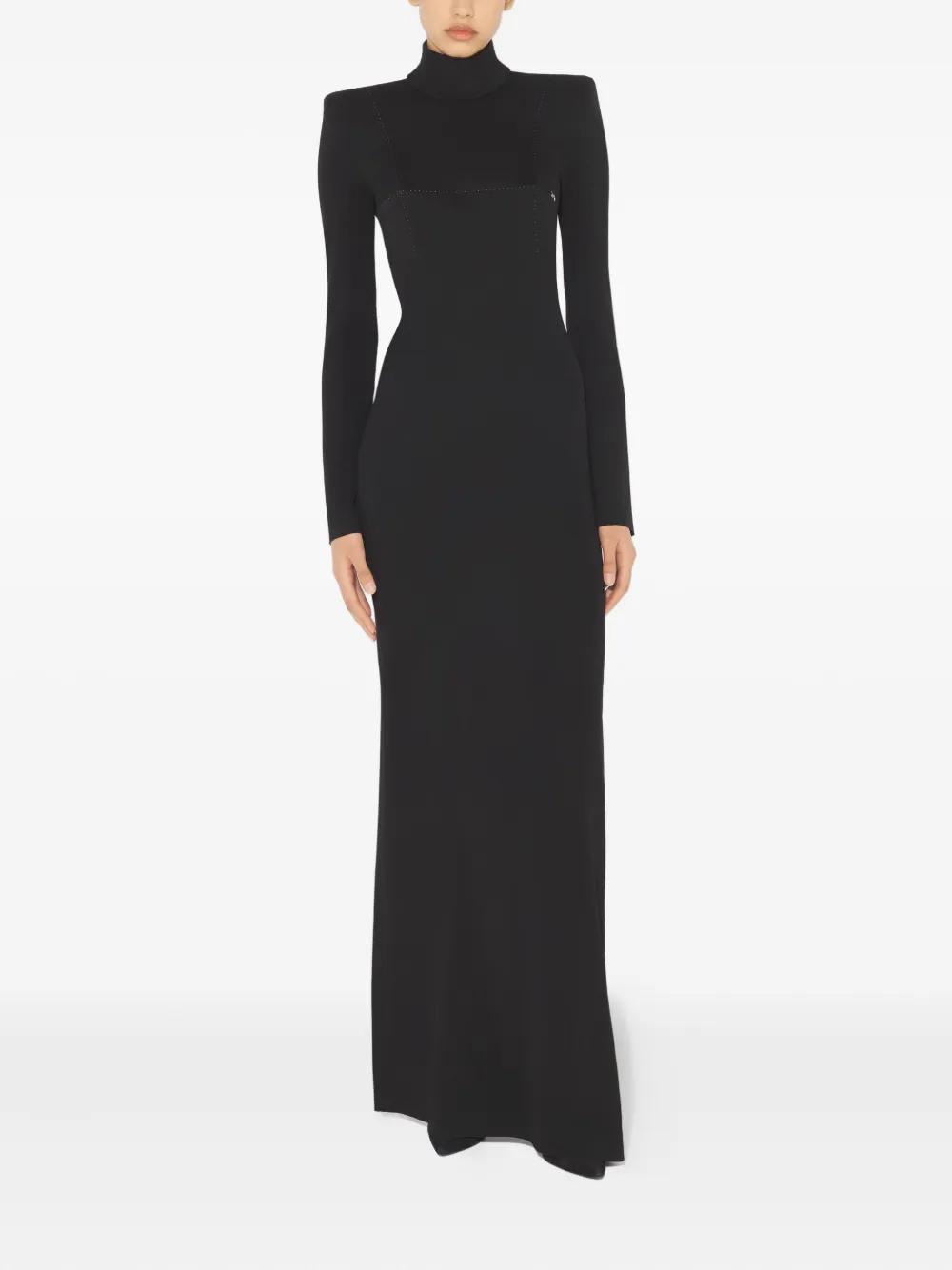Jean Paul Gaultier Jurk met uitgesneden rug en lange mouwen - Zwart