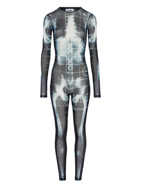 Jean Paul Gaultier crew-neck printed jumpsuit