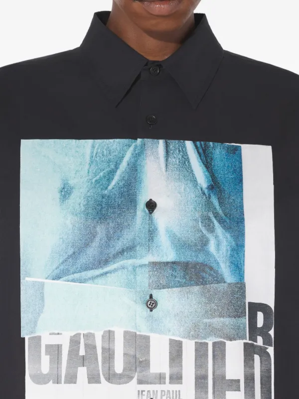 Jean Paul Gaultier Water graphic-print Shirt | Black | FARFETCH ZA