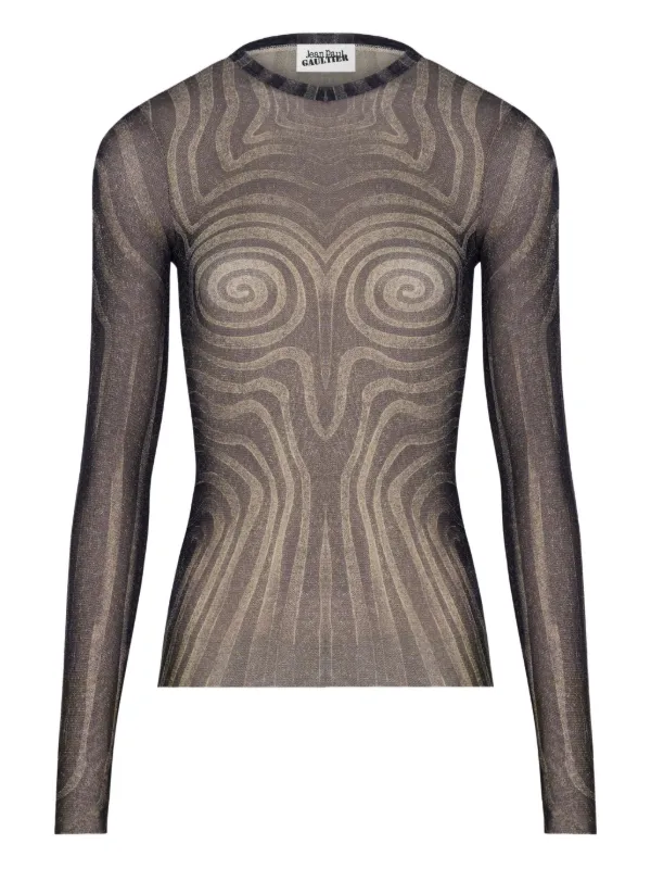Jean Paul Gaultier Spiral ロングTシャツ | ブラック | FARFETCH JP
