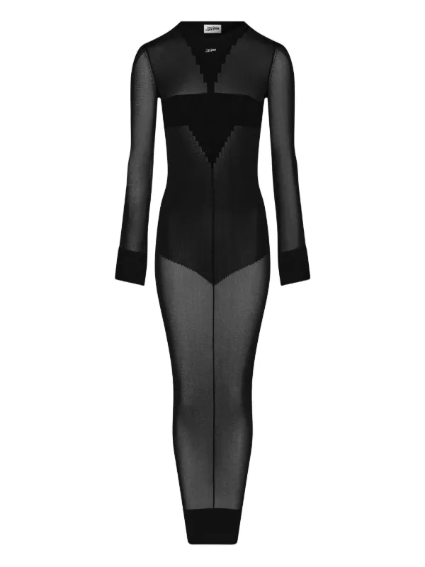 Jean Paul Gaultierロングスリーブカットソー Jean Paul Gaultier ロングスリーブ ニットマキシドレス | ブラック