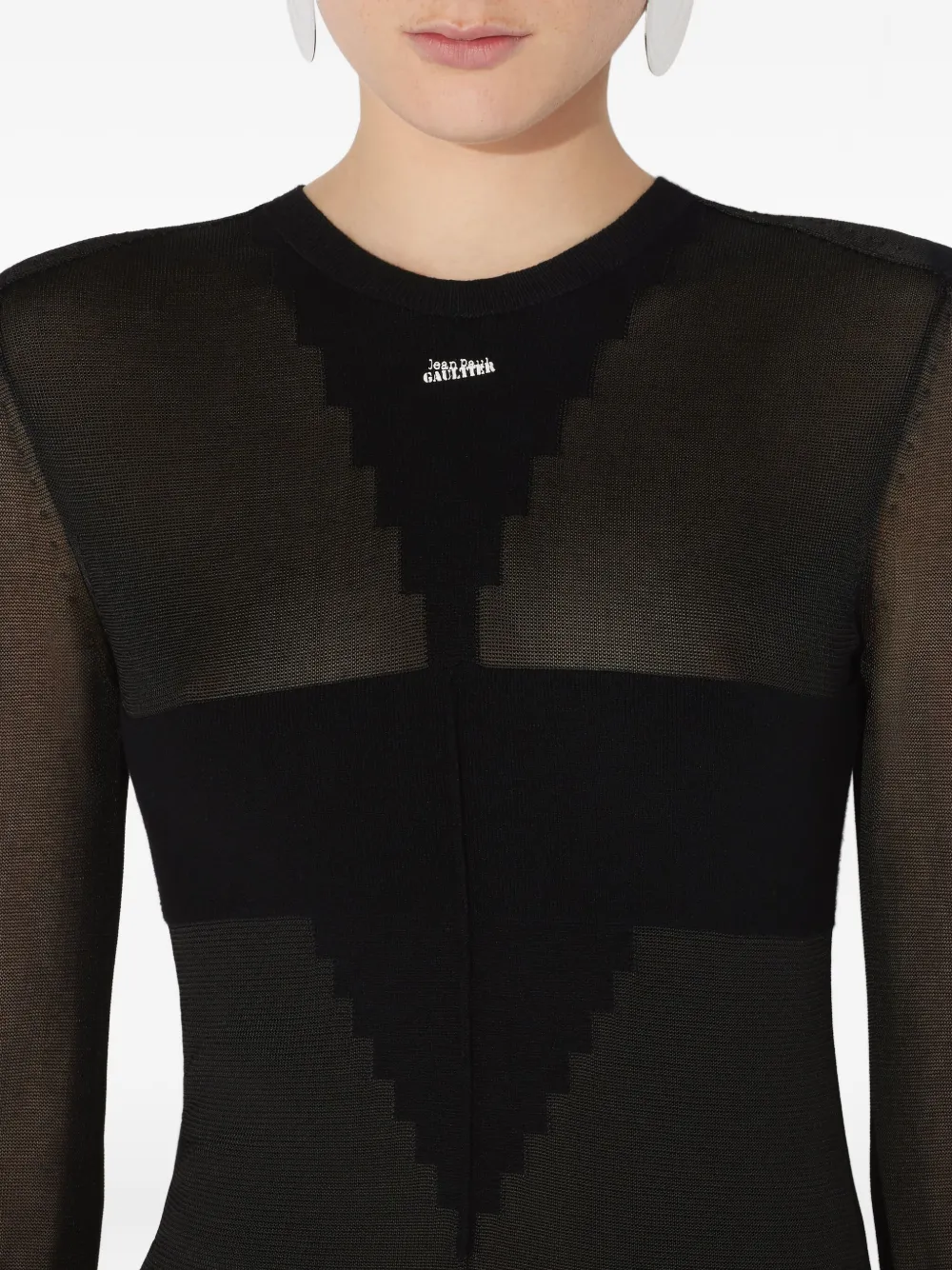 Jean Paul Gaultier Long-sleeves Knitted Maxi Dress In Animal Print