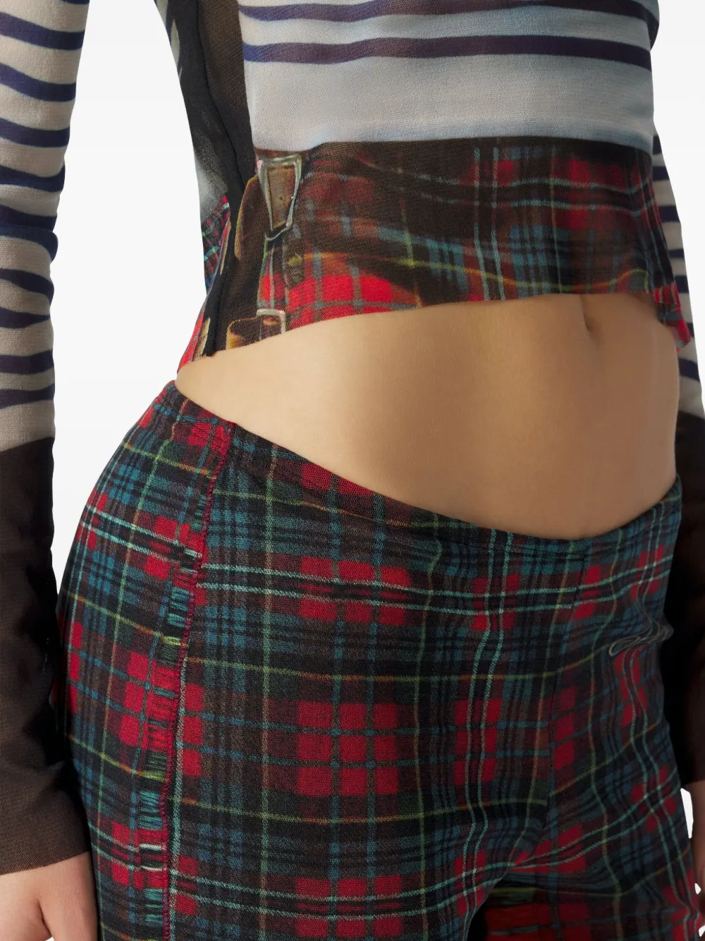 Jean Paul Gaultier Gestreepte top met lange mouwen Wit