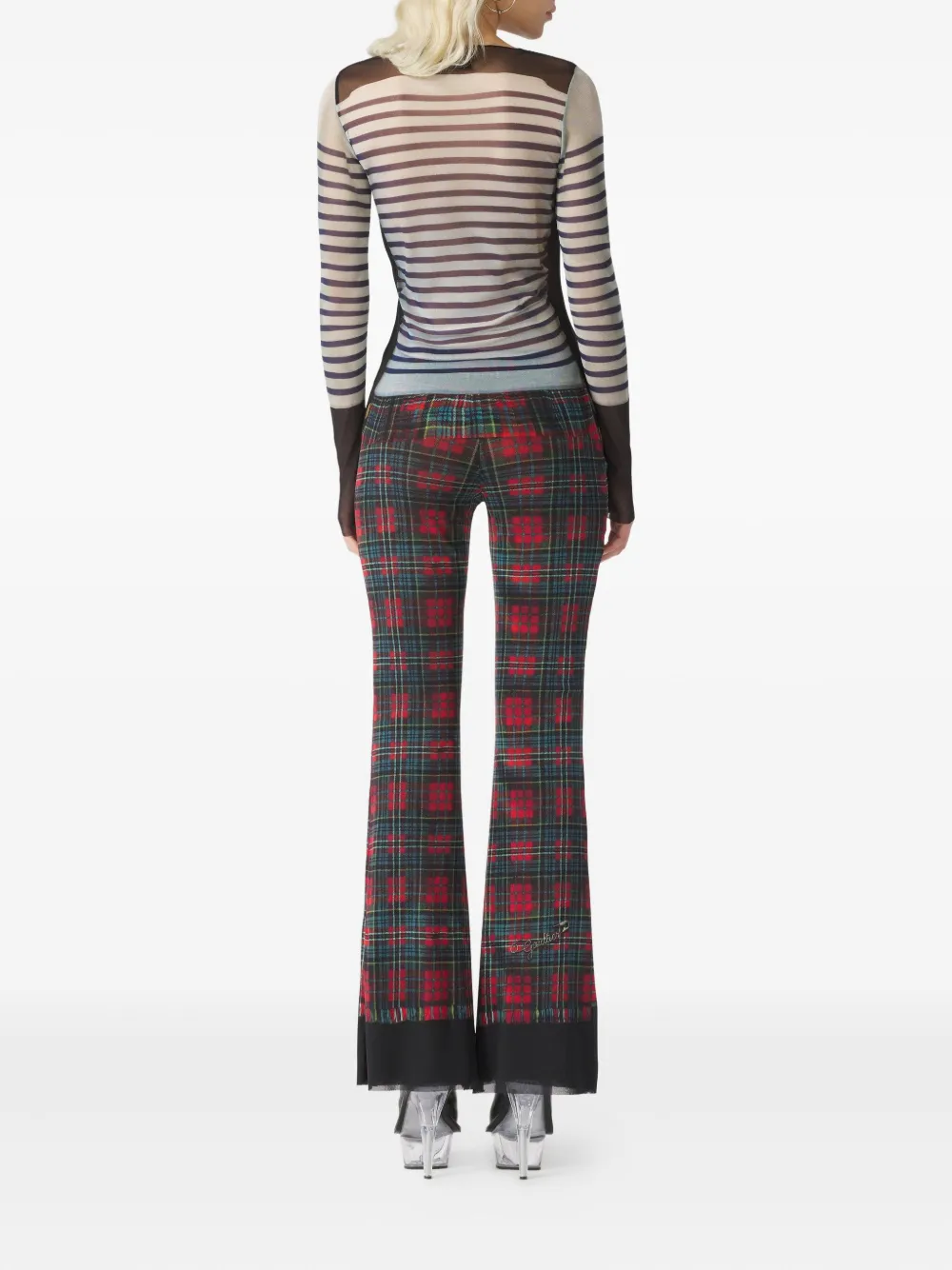 Jean Paul Gaultier Gestreepte top met lange mouwen Wit