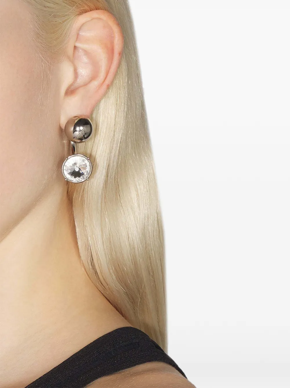  Jean Paul Gaultier Crystal-embellished Earrings - Silver 