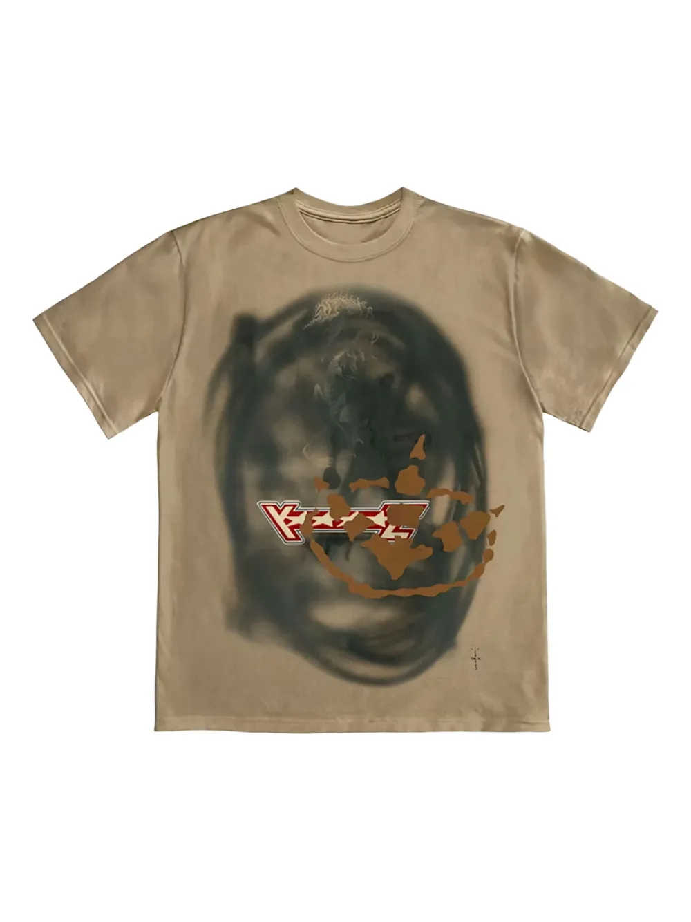 Travis Scott sprayed-effect short-sleeve T-shirt | Neutrals | Image 1
