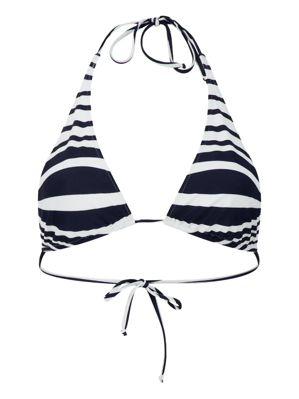 Jean Paul Gaultier Striped Morphing Bikini Top In Blue